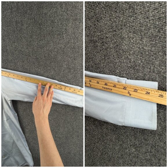 Eton Slim 17 Blue Twill Button Up Dress Shirt Men Cotton Long Sleeve Designer ** - Picture 15 of 16